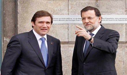 Passos Coelho et Mariano Rajoy